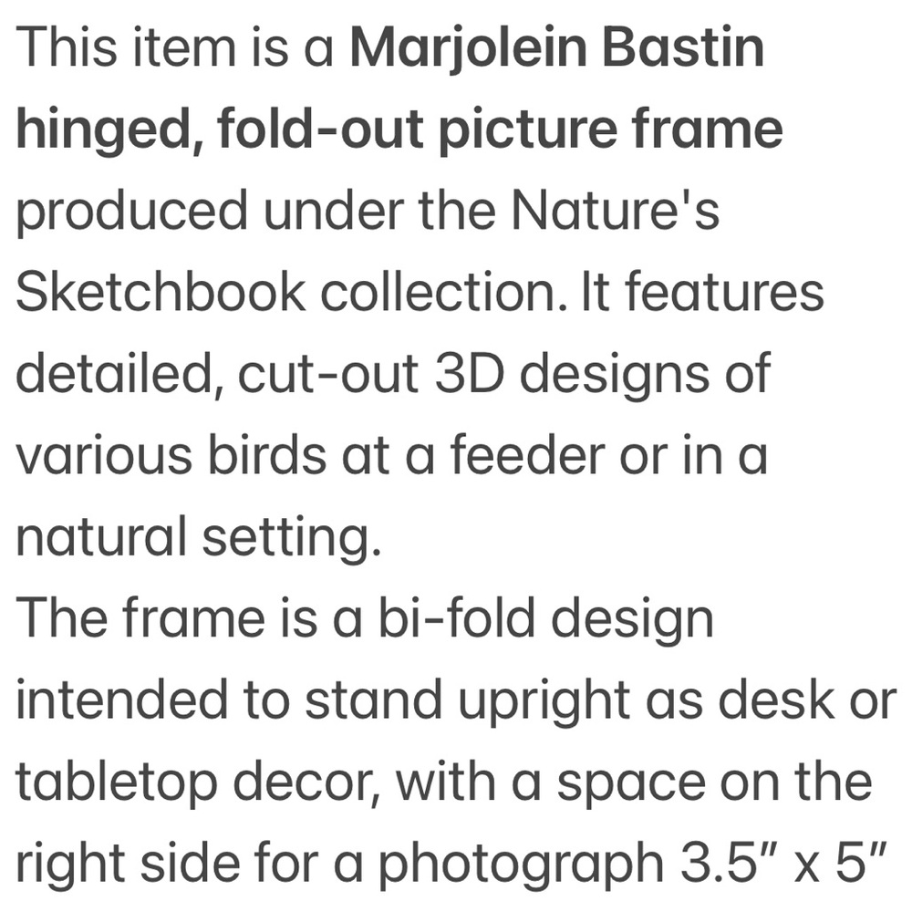 Vintage Picture Frame 3D Birds Nature Artist Marjolein Bastin Rare Figi Graphics - Picture 16 of 16